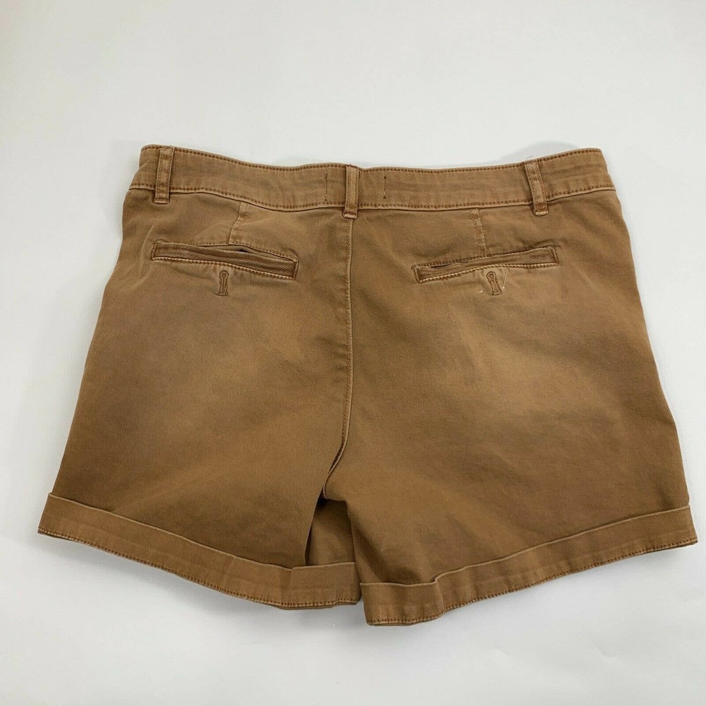 Anthropologie Chino Relax Khaki Shorts Cuffed 27 - Picture 8 of 8